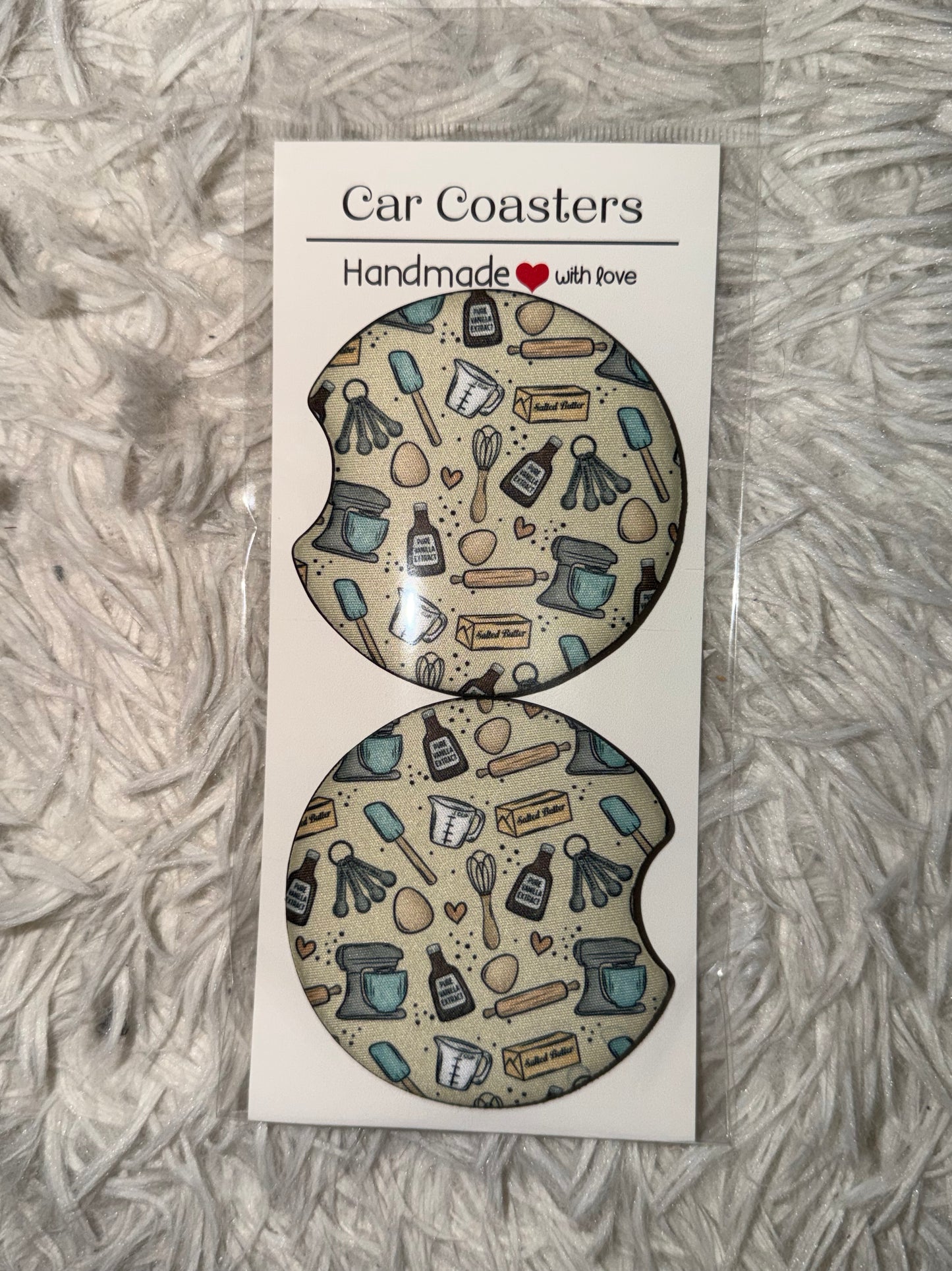 Baking Seamless Car Coaster Set