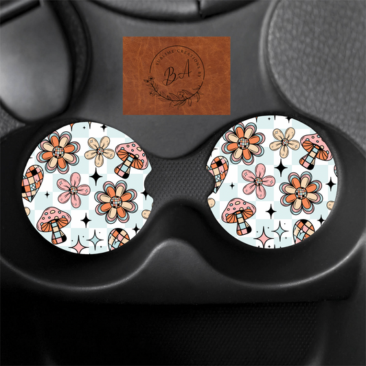 Spread Kindness Print Car Coaster Set