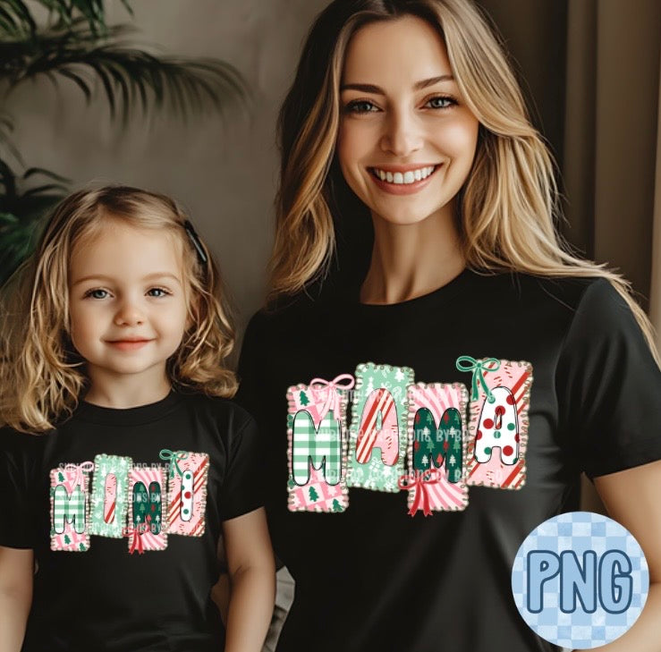 Custom Mini Mama Christmas PNG Digital File ONLY