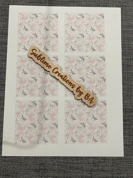 Pink Christmas Sublimation Transfer Sheet