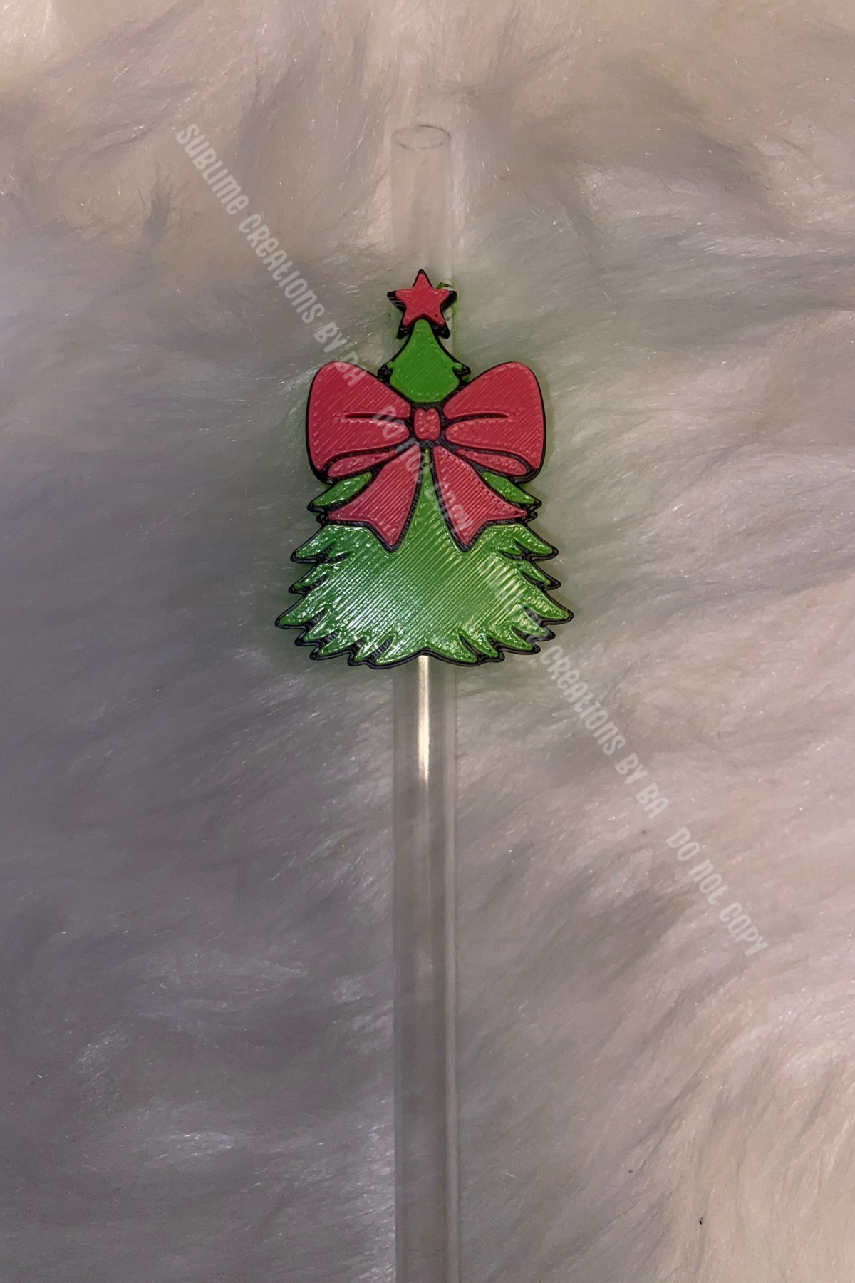 Christmas Tree 3D Straw Tooper