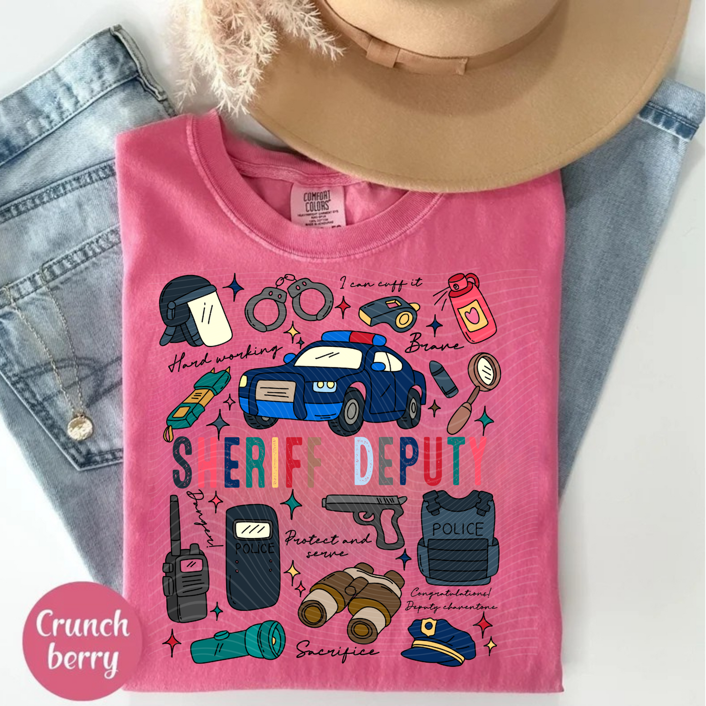 Sheriff Deputy Doodle Occupational CC Tee