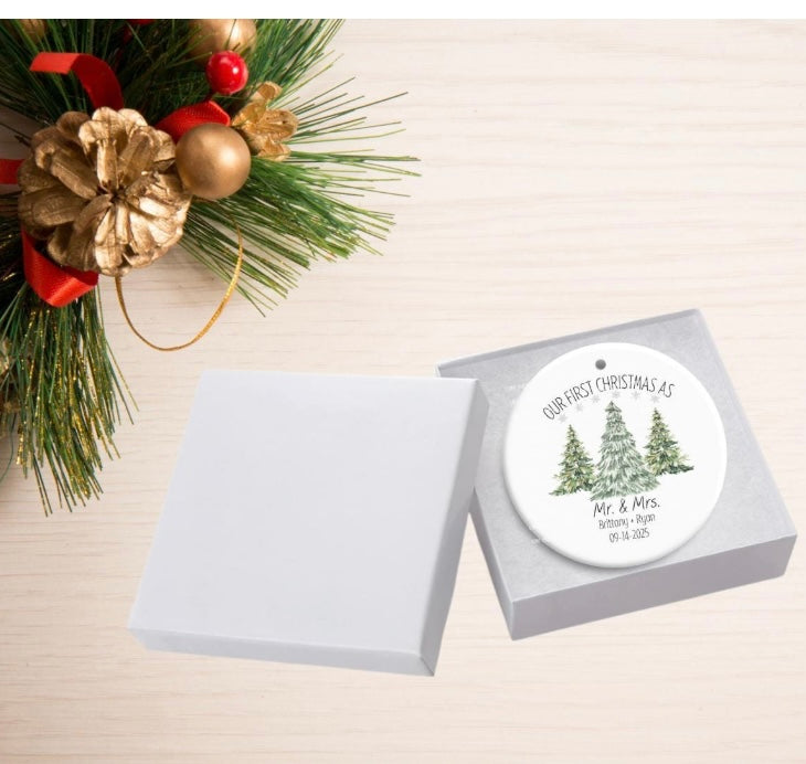 Our First Christmas as Mr. & Mrs 20xx Ornament