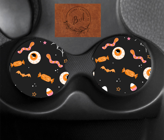 Trick or Treat Seamless Car Coaster Set