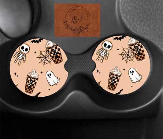 Scream Sugar Coffee Seamless Car Coaster Sets