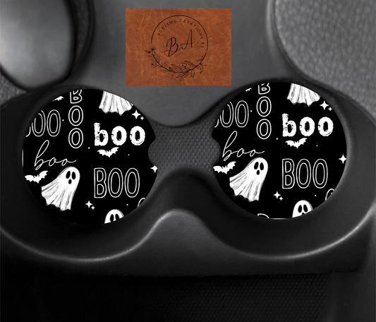 Boo Collage Car Coaster Set