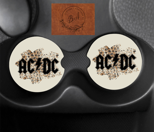 ACDC Car Coaster Print Car Coaster Set