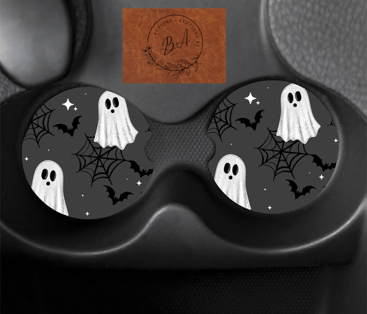 Ghostie Bat Car Coaster Set