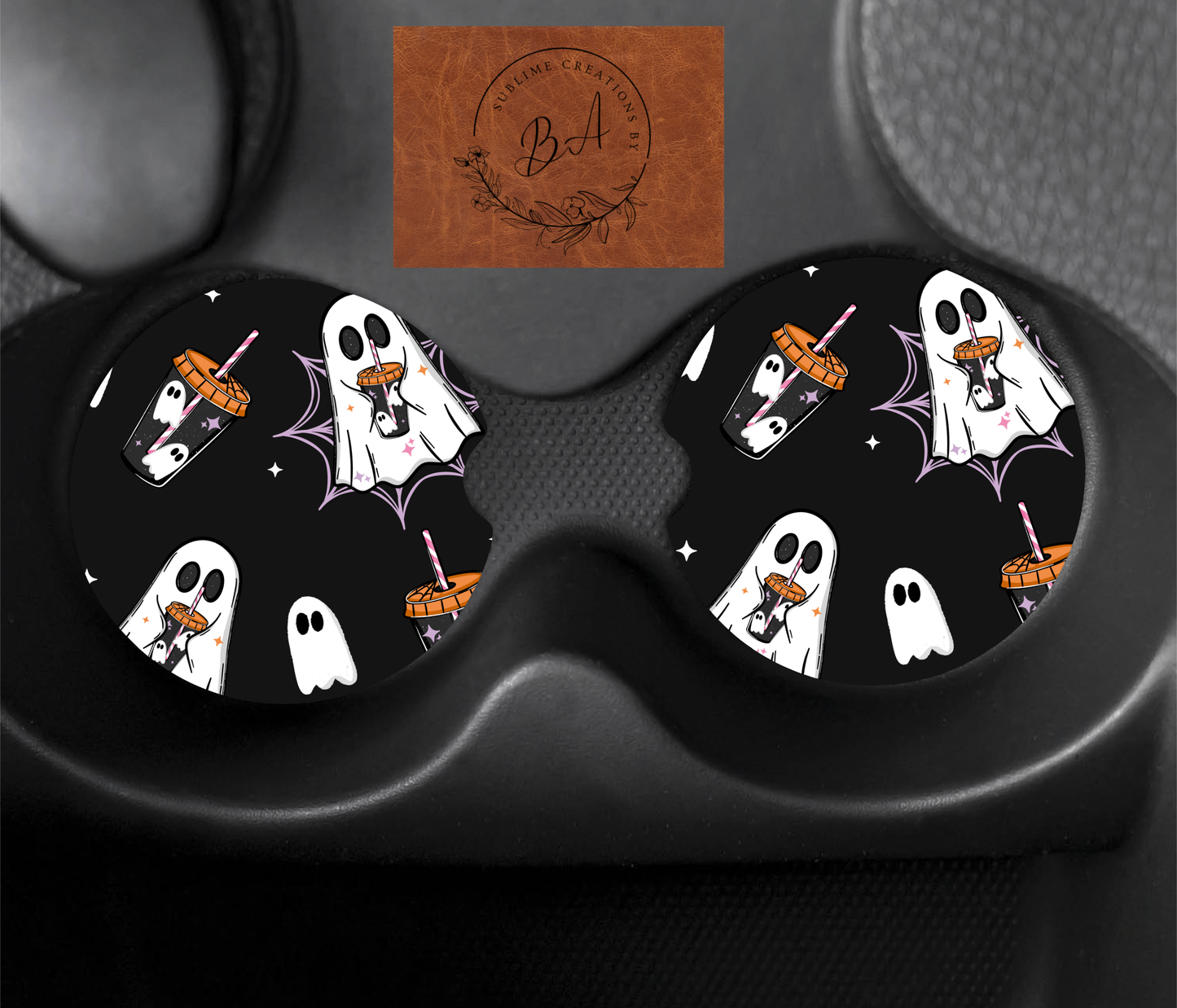 Ghouls Iced Coffee Car Coaster Set