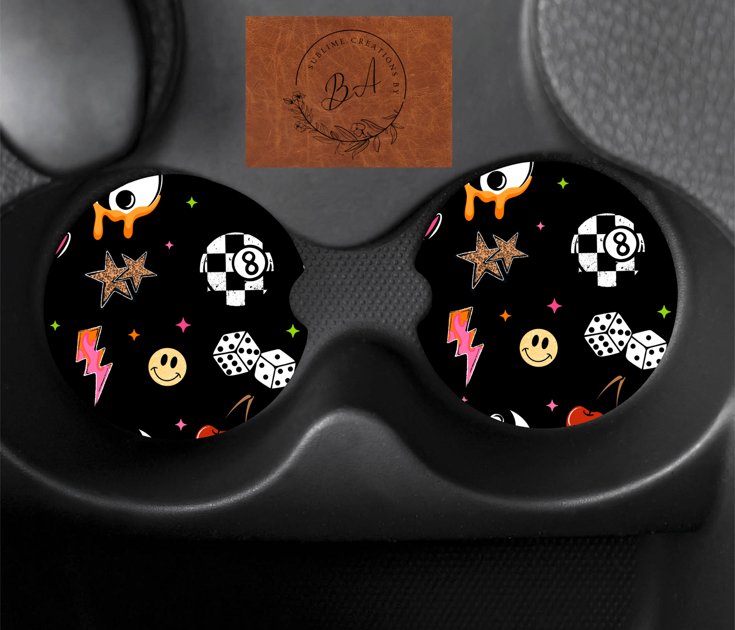 Good Vibes Car Coaster Set