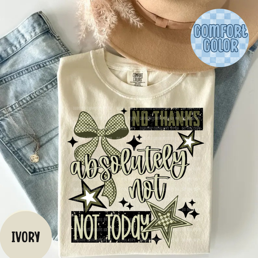 No Thanks Army Green Apparel