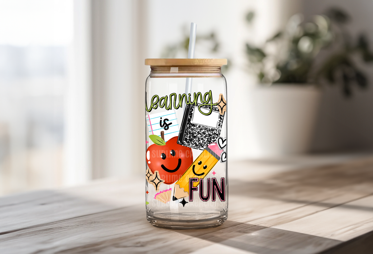 16oz Learning is Fun Libbey Cup