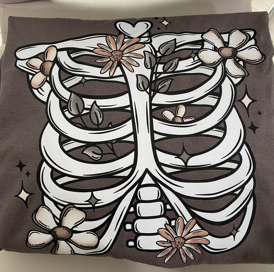 Floral Ribcage Tee