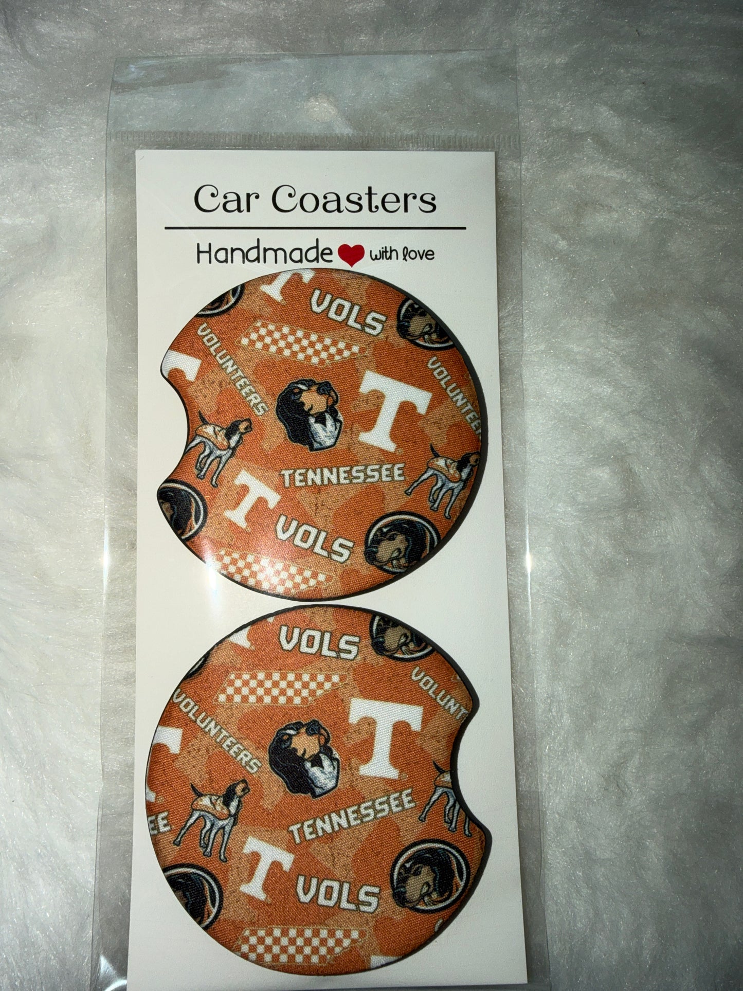 Vols Print Car Coaster Sets