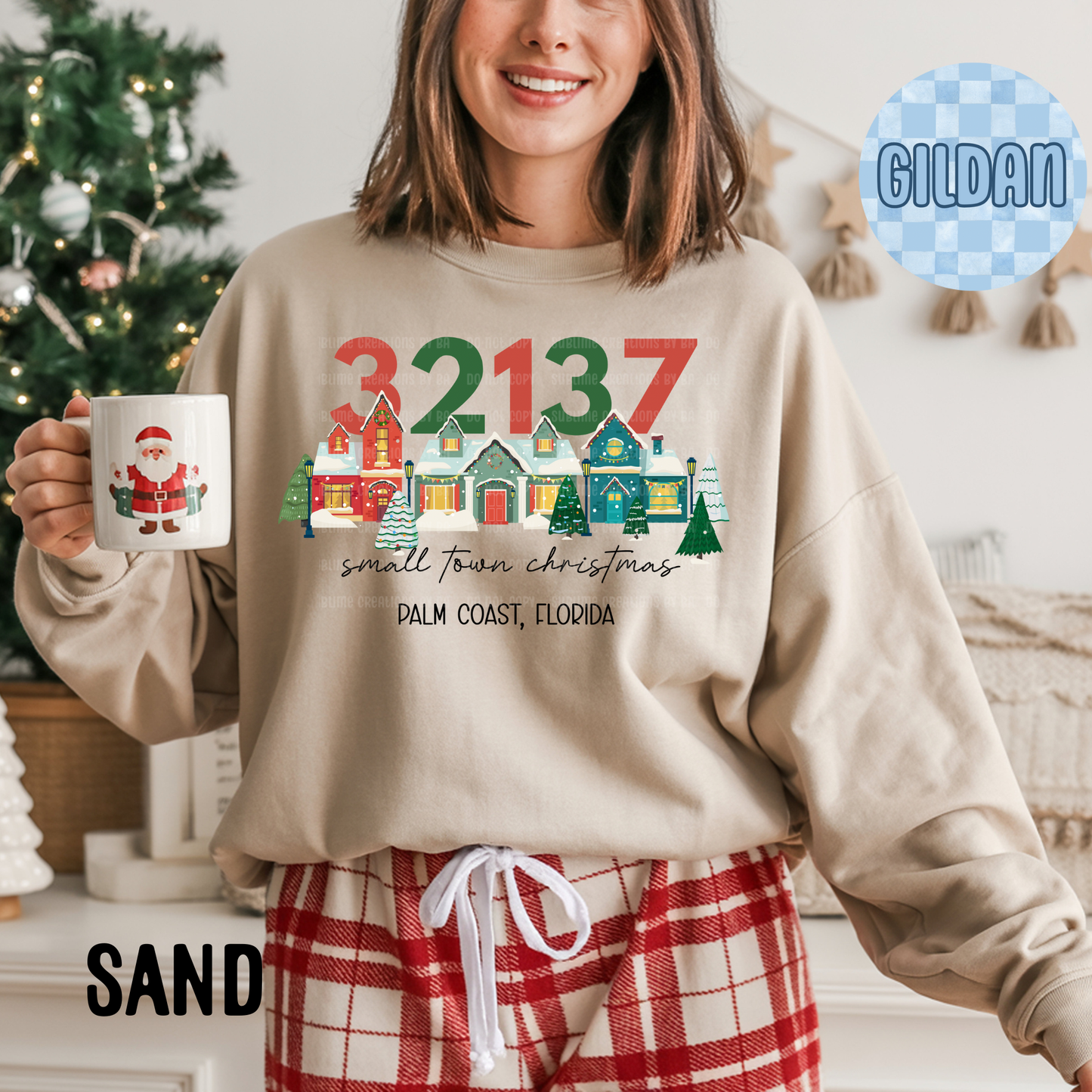 Custom Zipcode Small Town Christmas Sweatshirt