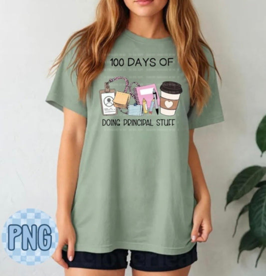100 Days of School Principal PNG Digital File ONLY