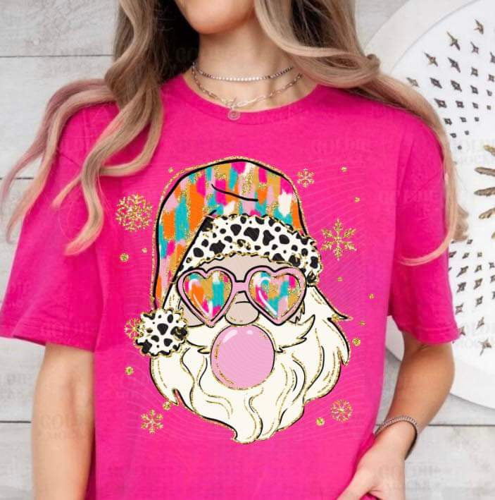 Bubblegum Santa Tee