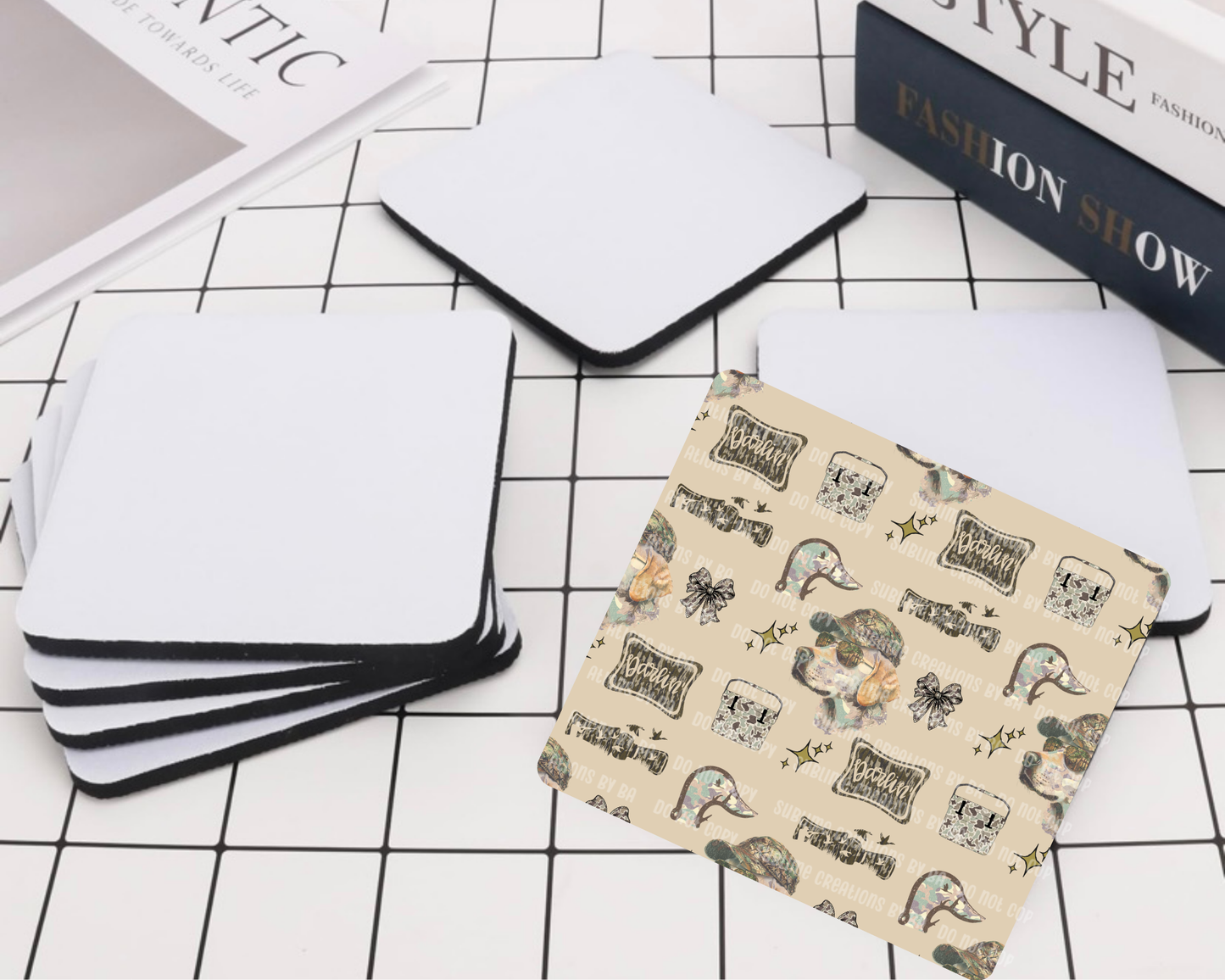 Camo Hunting Dog Desk Coaster