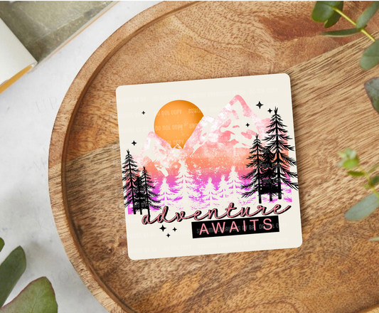 Adventure Awaits Desk Coaster