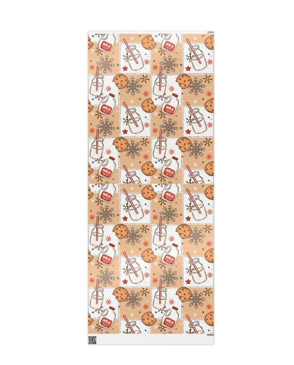 Festive Wrapping Paper- Milk and Cookies