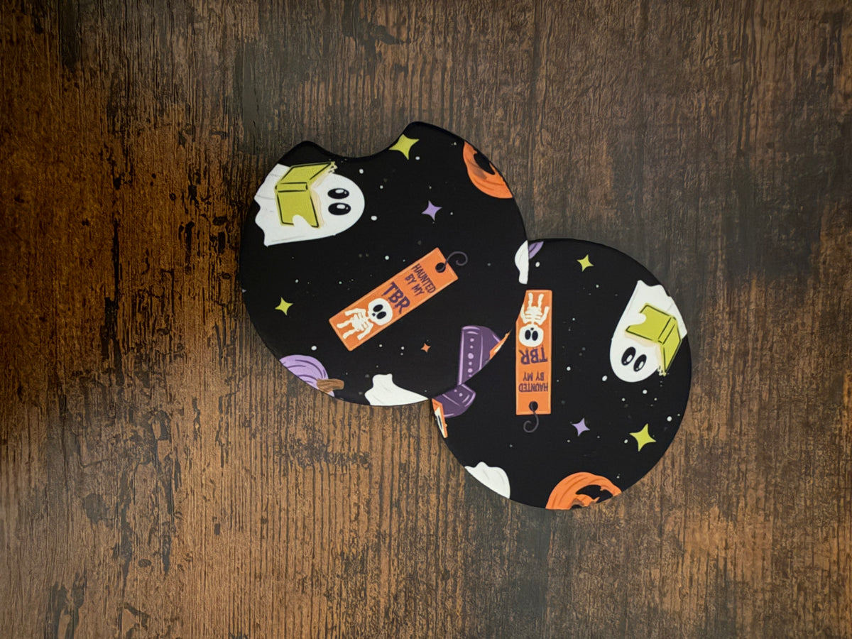 Ghost Books Seamless Car Coaster Sets