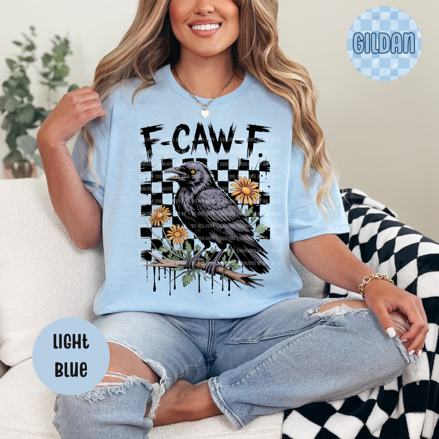 F•Caw•F Funny Crow Shirt, Black Crow Unisex