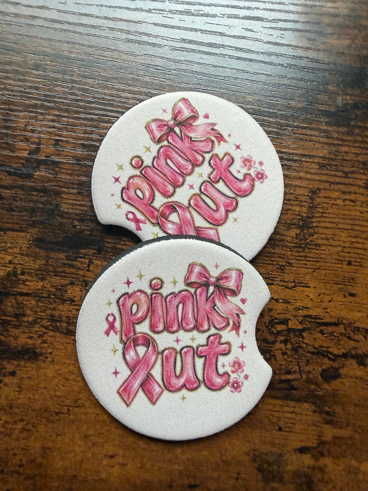 Pink Out Car Coaster Sets