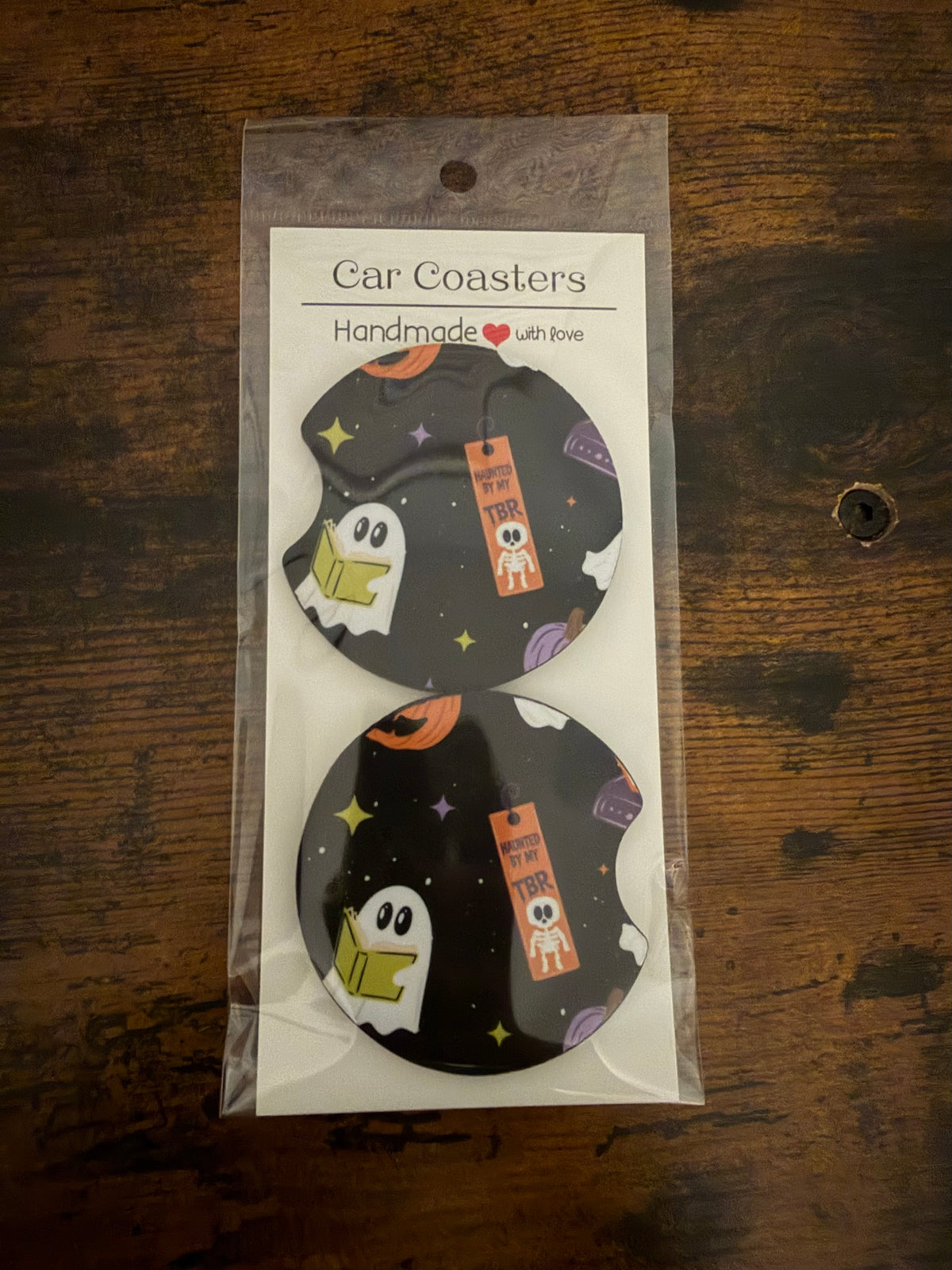 Ghost Books Seamless Car Coaster Sets
