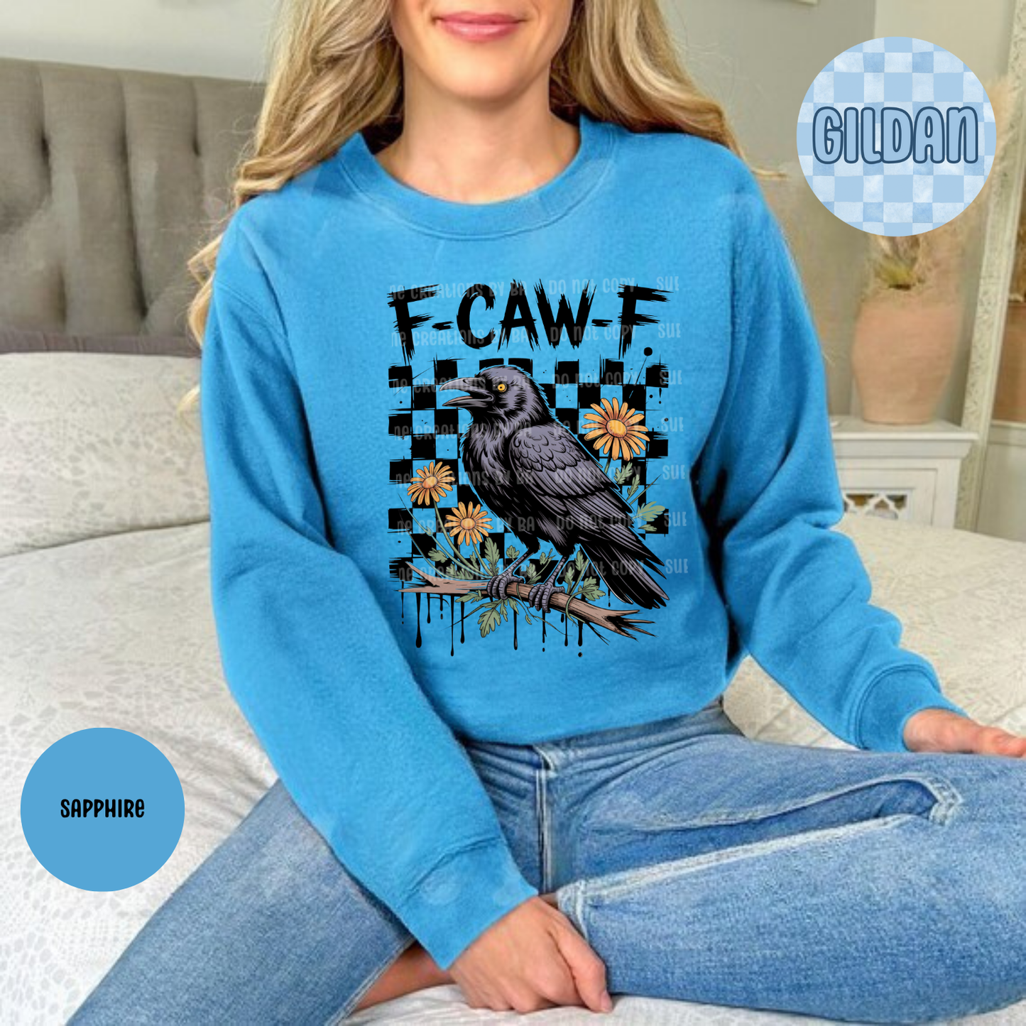 F•Caw•F Funny Crow Shirt, Black Crow Unisex