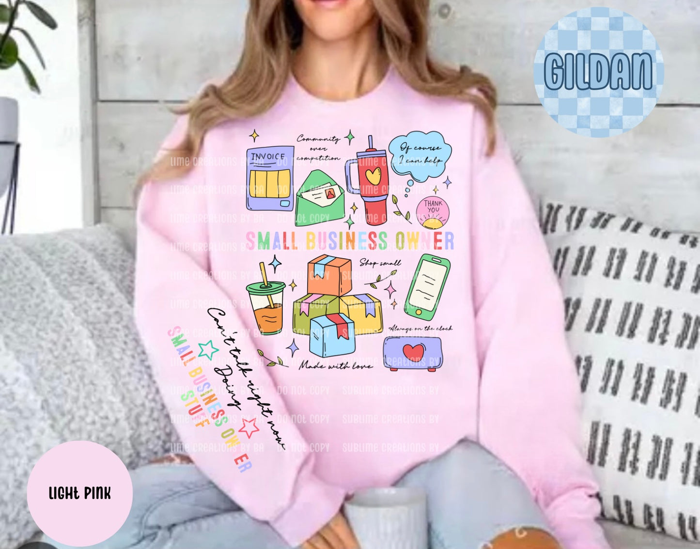 Small Business Owner Doodle Occupational Sweatshirt