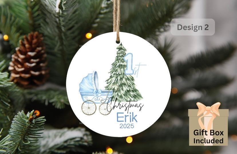 Baby First Christmas Ceramic Ornament