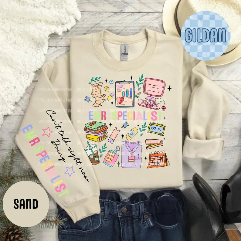 EMR Specialists Doodle Occupation Sweatshirt