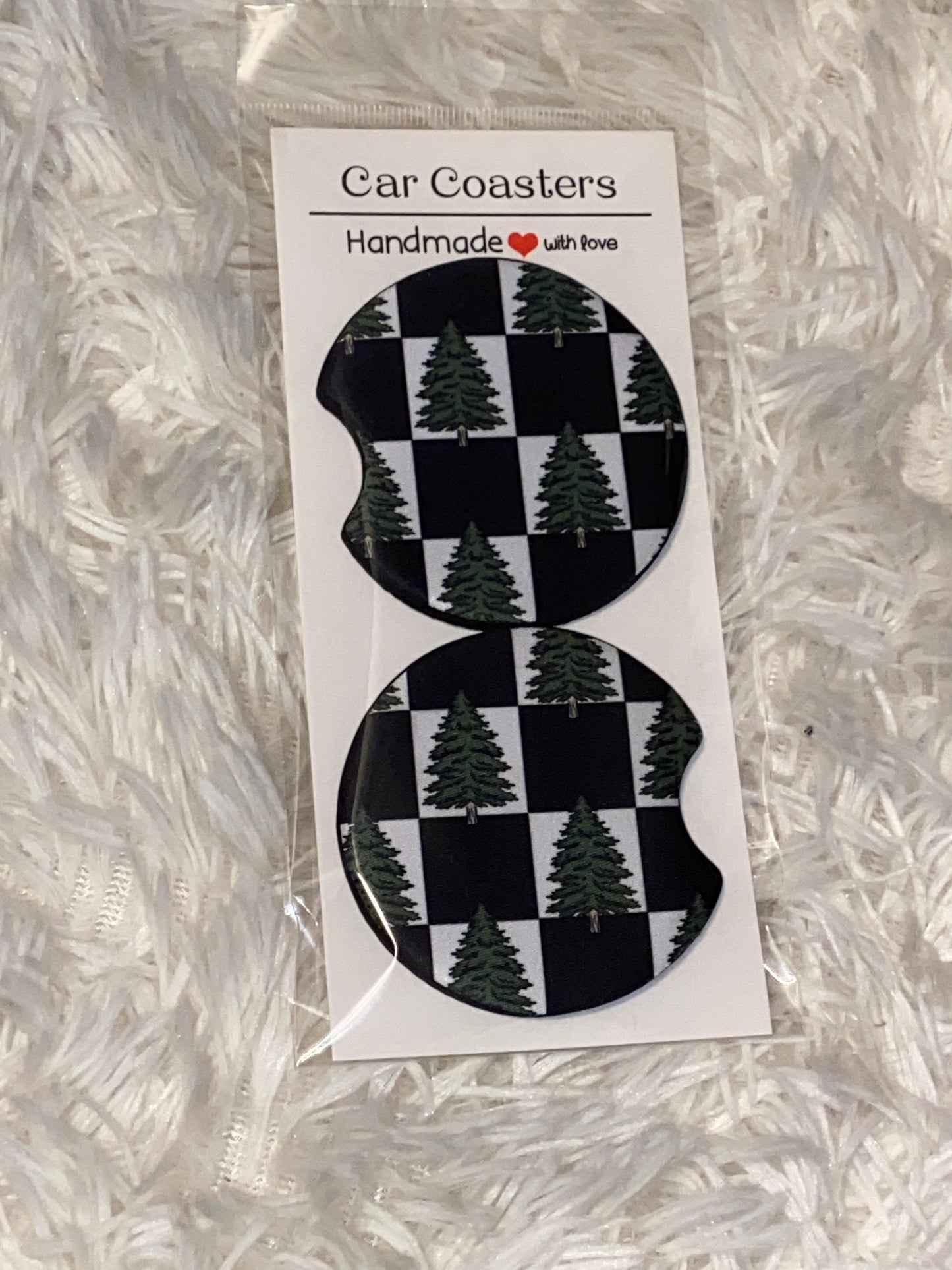 Cozy & Comfy Print Car Coaster Set