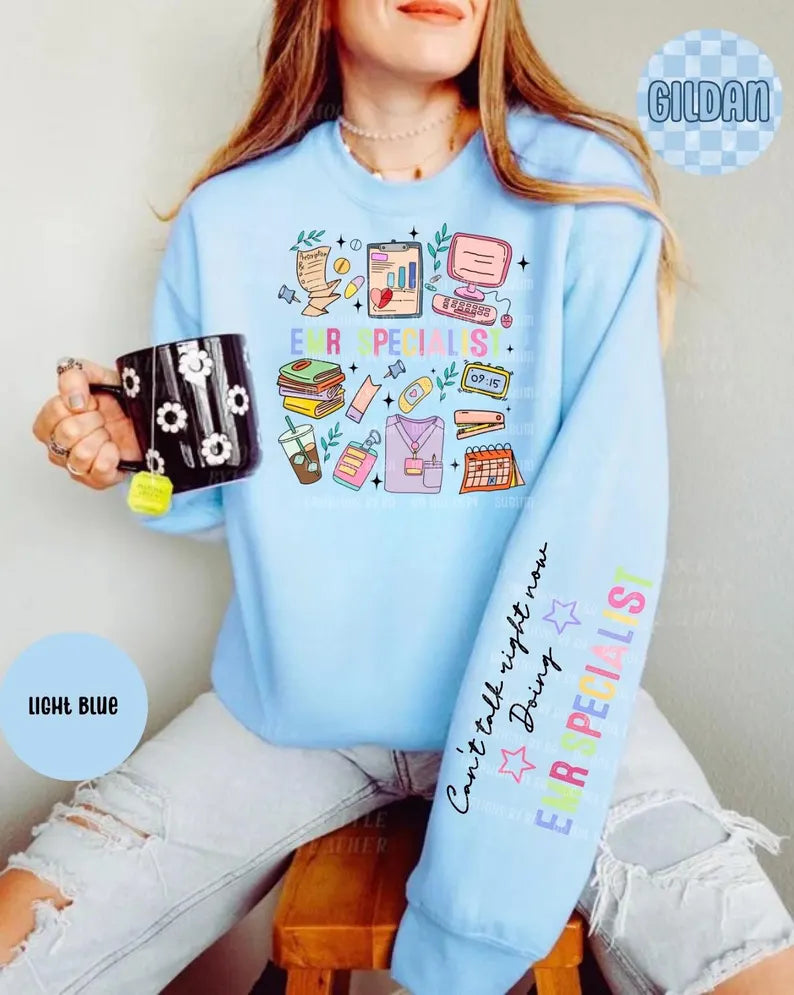 EMR Specialists Doodle Occupation Sweatshirt