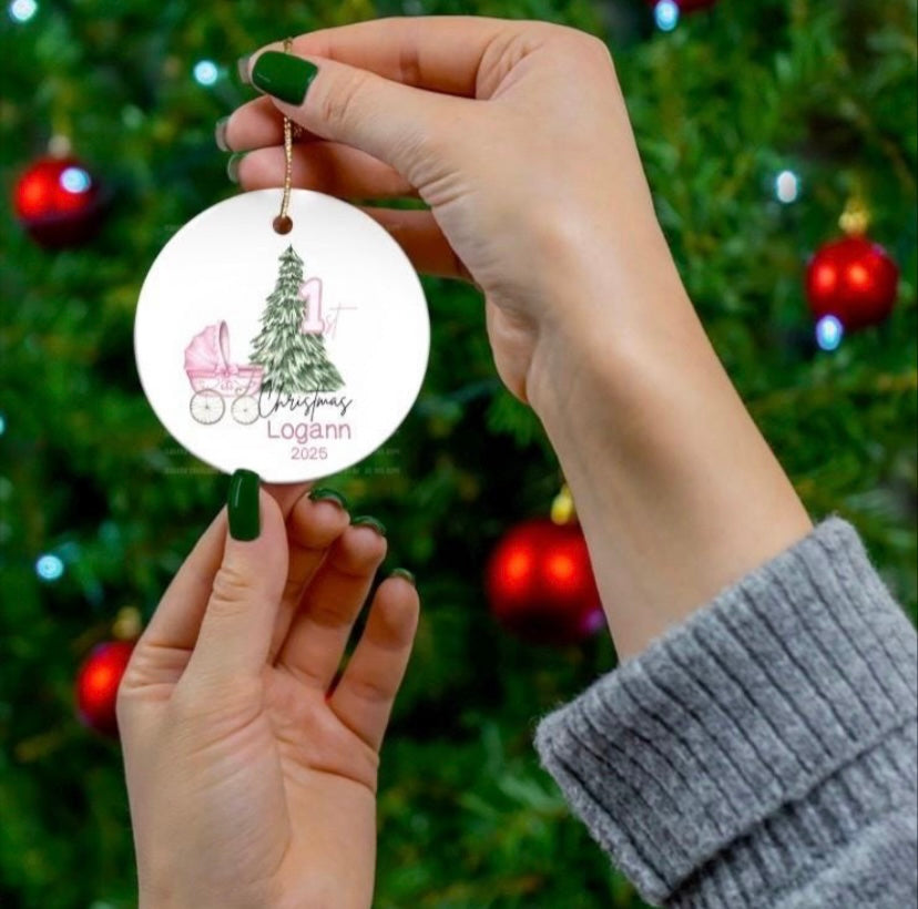 Baby First Christmas Ceramic Ornament