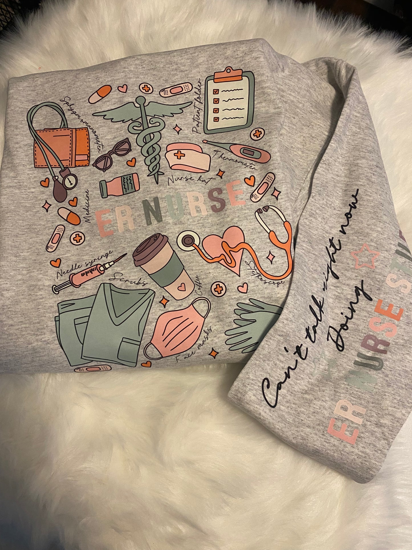 ER Nurse Doodle Sweatshirt
