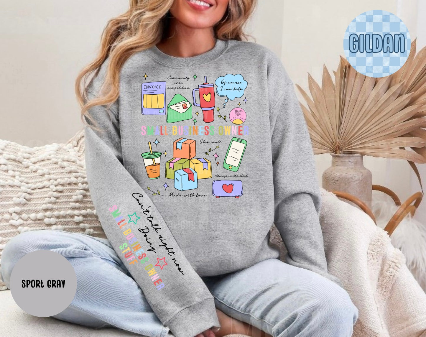 Small Business Owner Doodle Occupational Sweatshirt