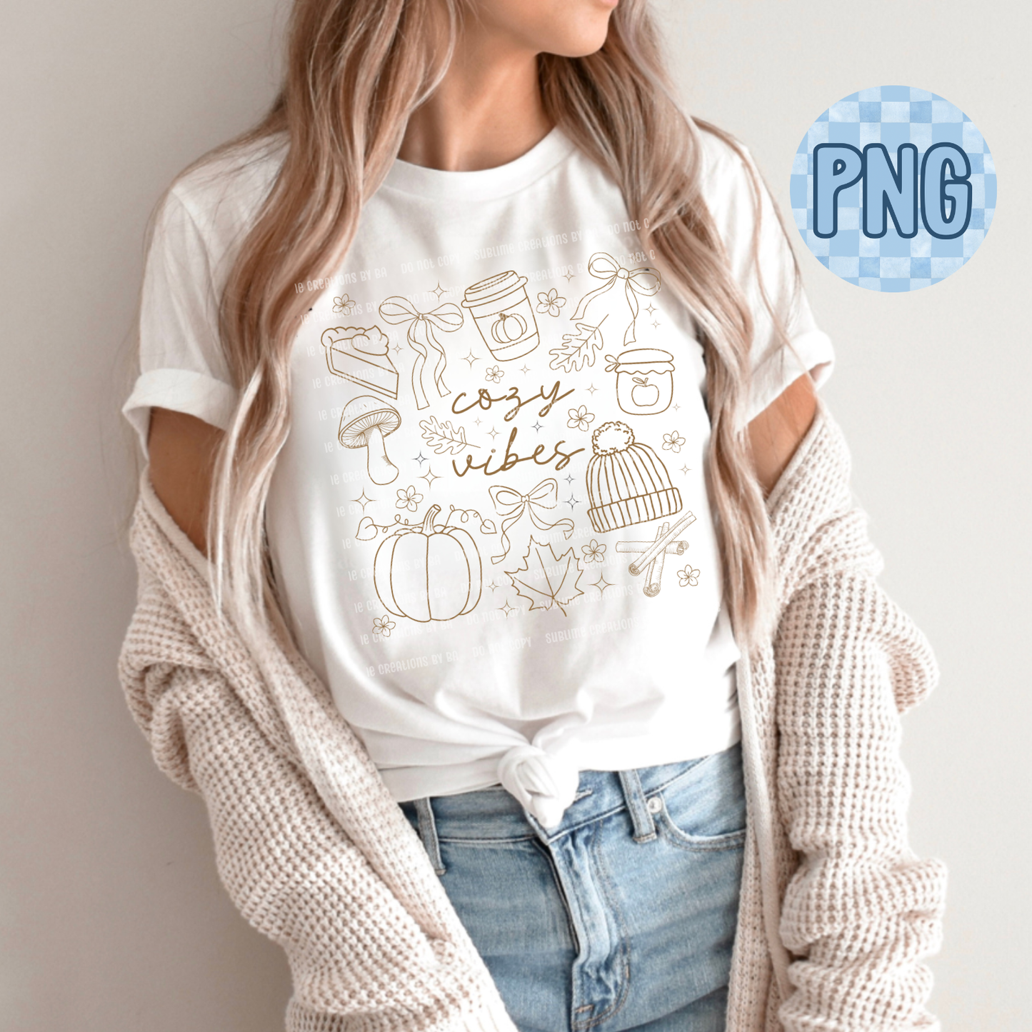 Cozy Vibes Autumn PNG Digital File ONLY