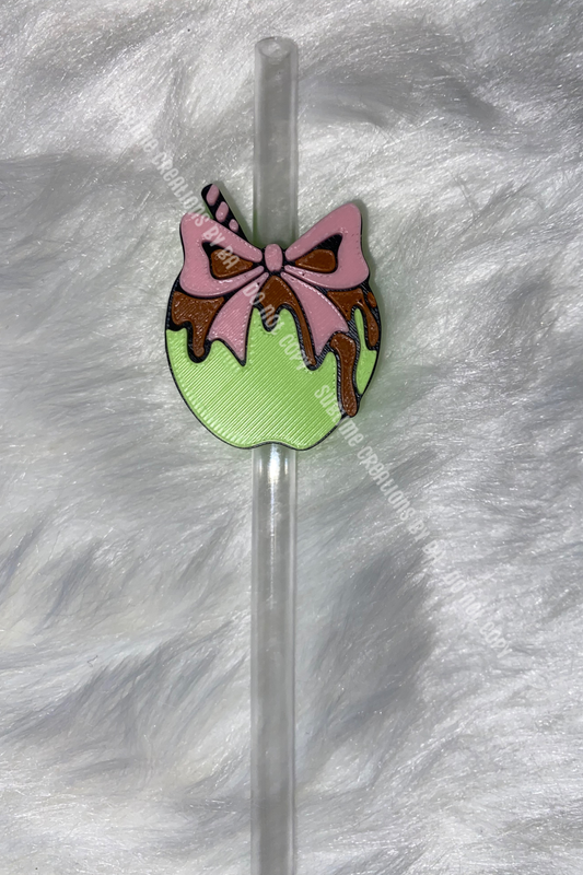 Caramel Apple 3D Straw Topper