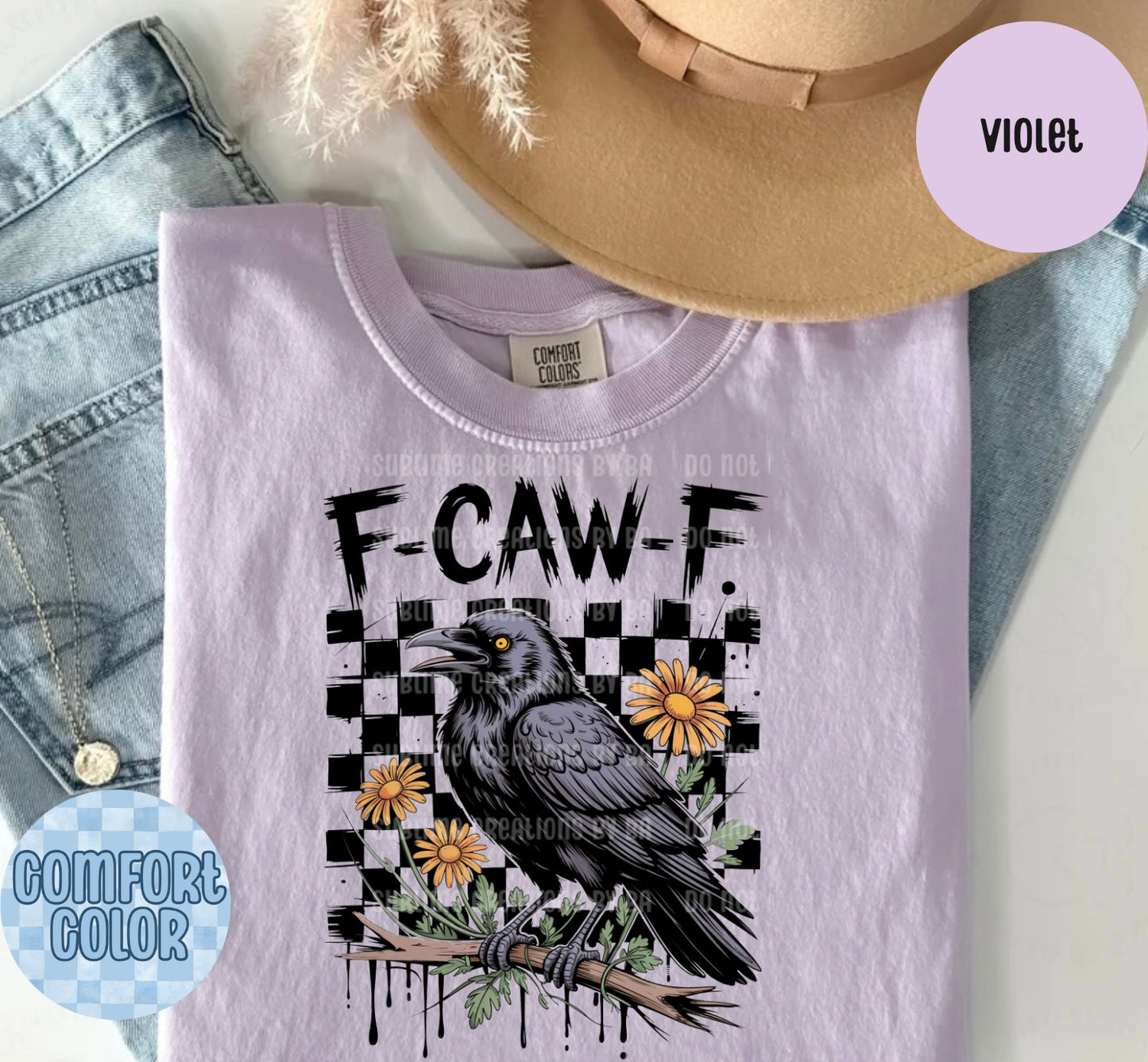 F•Caw•F Funny Crow Shirt, Black Crow Unisex