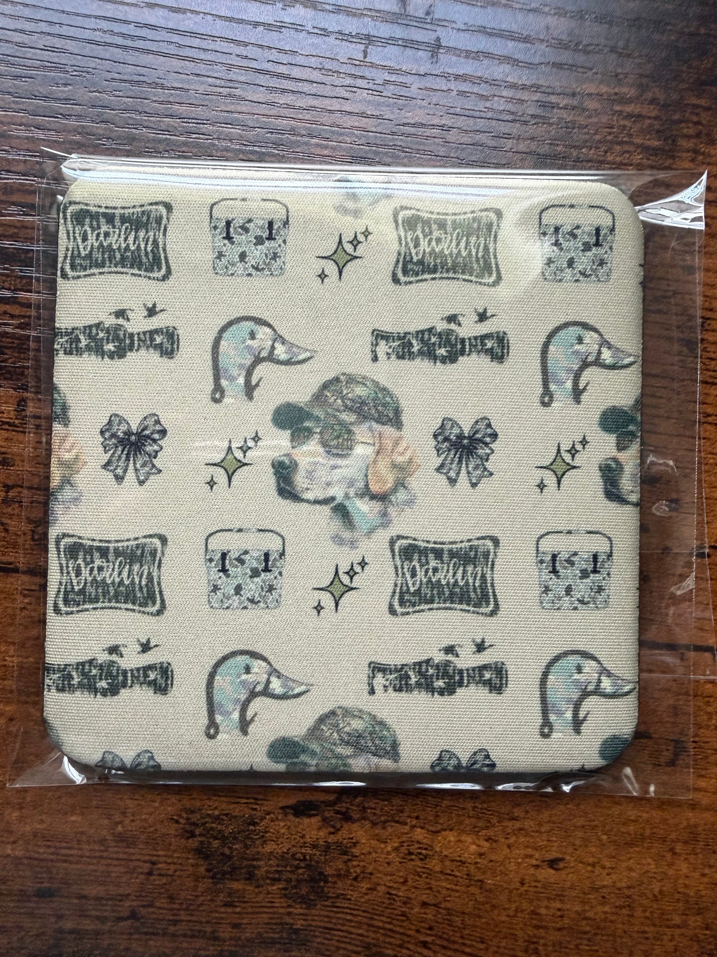 Camo Hunting Dog Desk Coaster