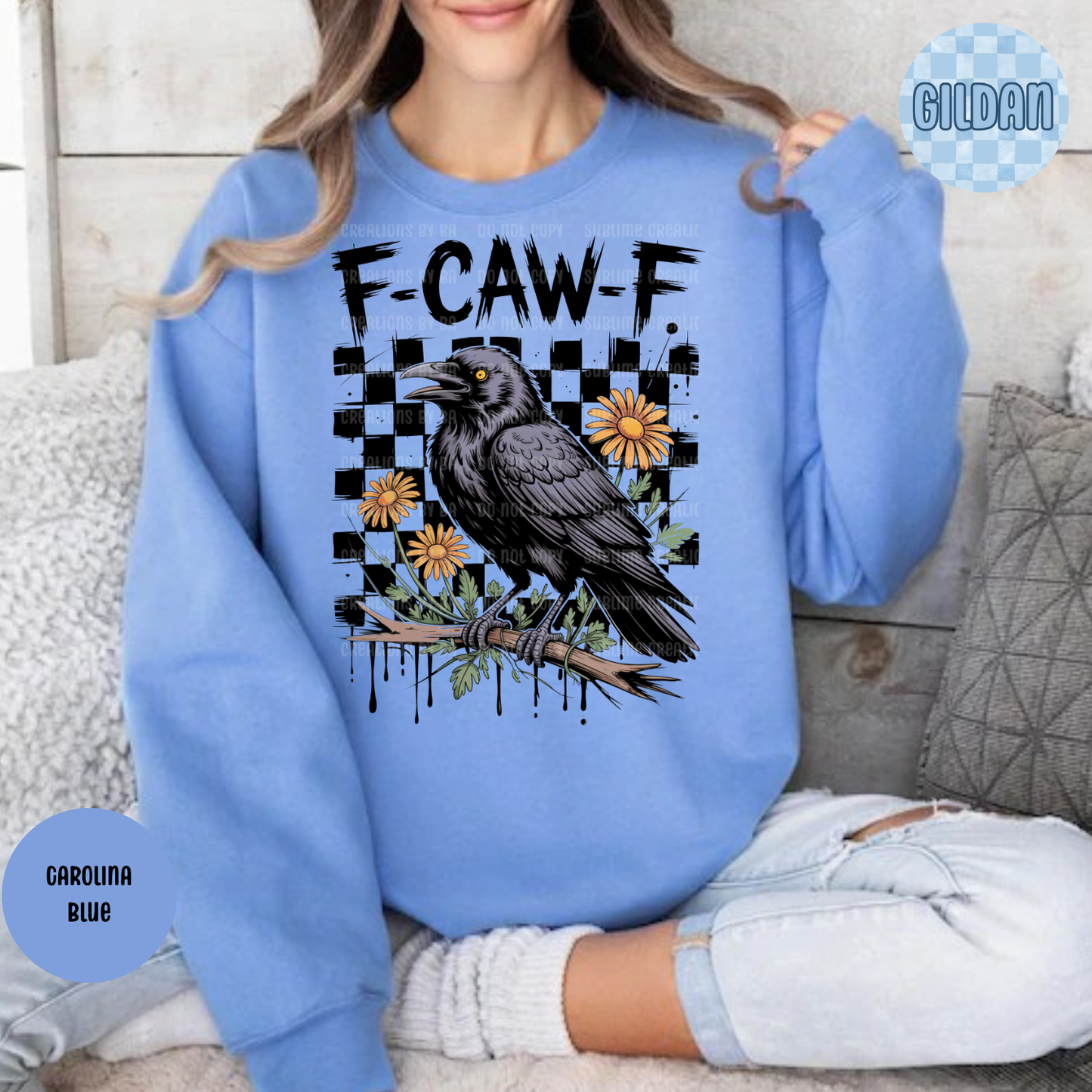 F•Caw•F Funny Crow Shirt, Black Crow Unisex