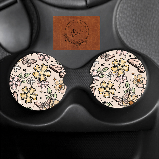 Every Moment Print Car Coaster Set