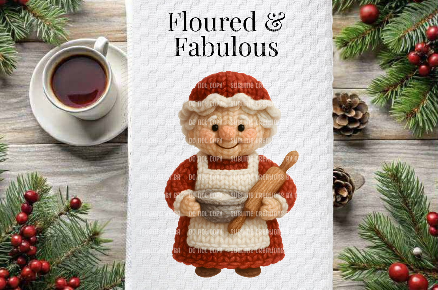 Floured & Fabulous Kitchen Waffle Towel