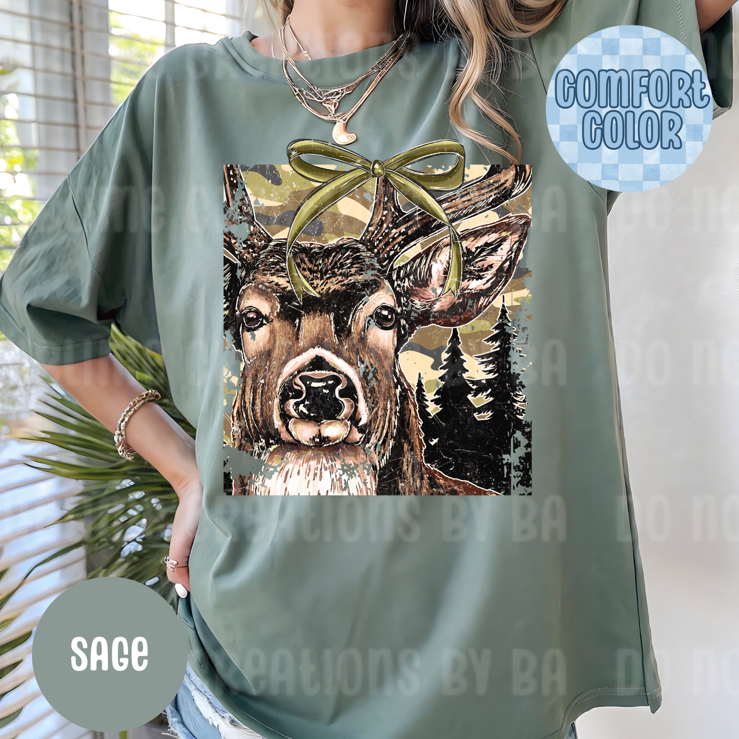 Buck Camo Coquette Adult Shirt