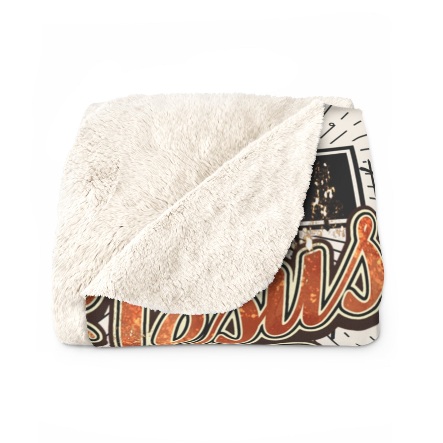 Praying Faith Sherpa, Velveteen Plush Blanket