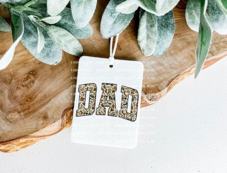 Retro Camo Dad Felt Freshie