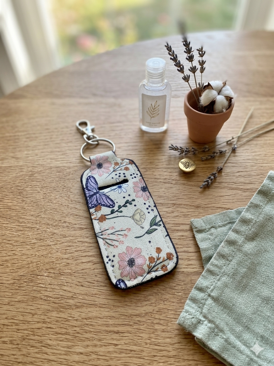 Wildflower Lip Balm Holder Keychain
