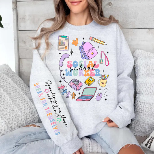 School Social Worker Doodle Occupational