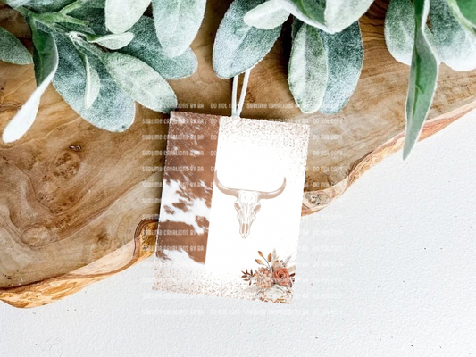 Skull Cow Felt Freshie